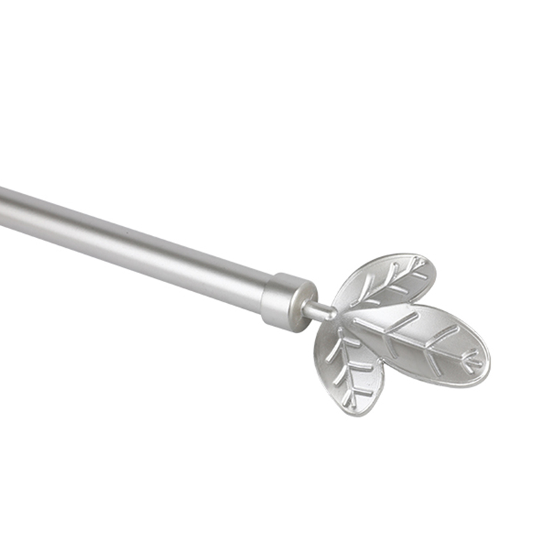 Classic aluminium alloy curtain rod with tricolor leaf