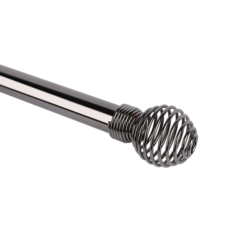 Spring coil aluminum alloy curtain rod