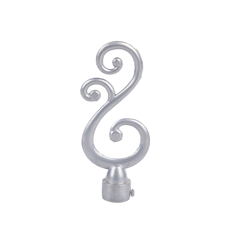 Tin Silver Dragon Aluminum Alloy Curtain Finial