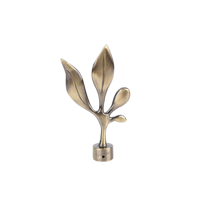 Leaf-like aluminium alloy with drill curtain finial