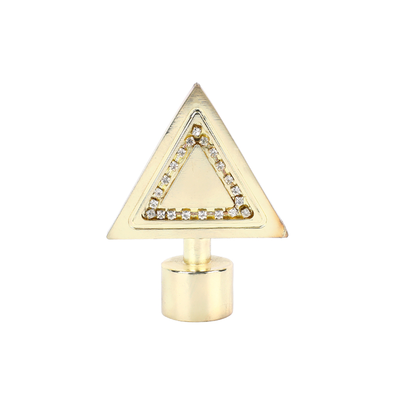 Triangular sheet aluminium alloy with drill curtain finial