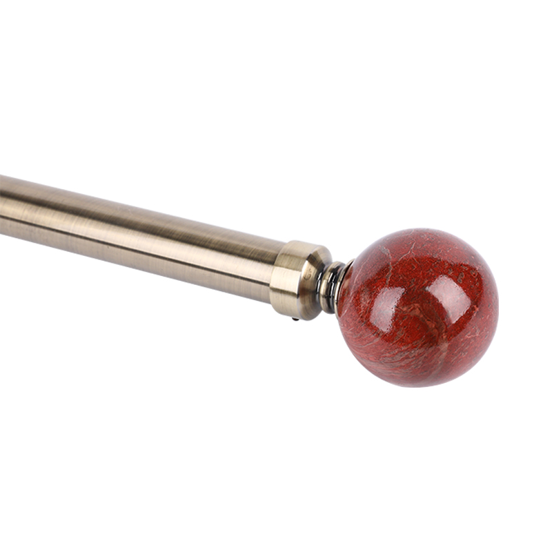 Imitation red agate marble creative shape curtain rod