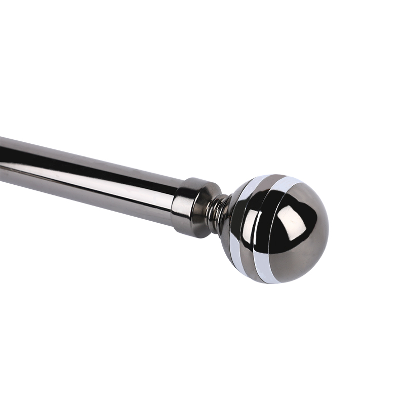 Double triple ball curtain rod