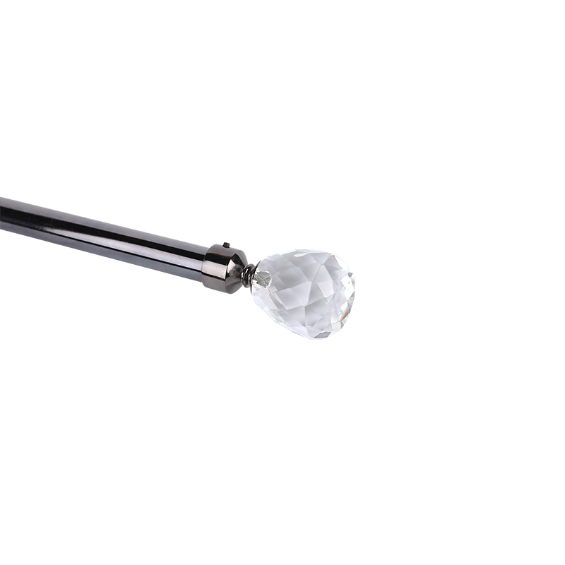 Water drop crystal curtain rod