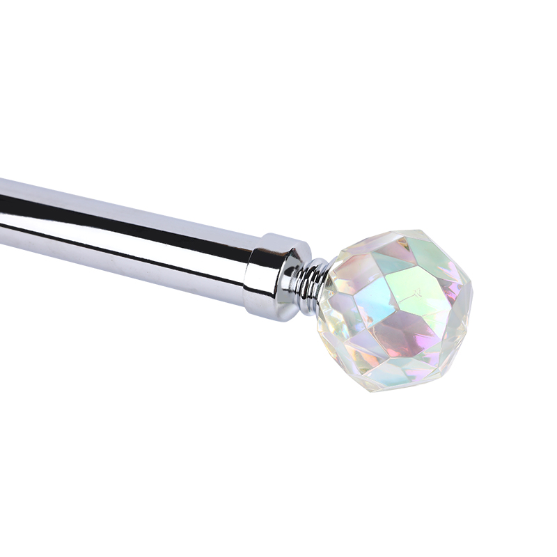 Rainbow series round crystal curtain rod