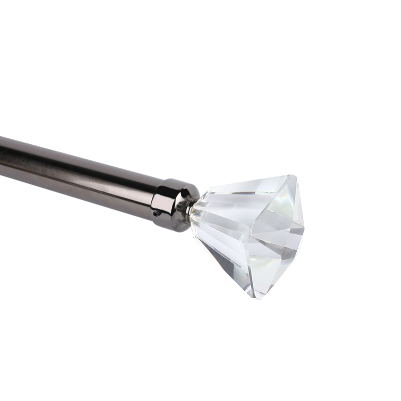 Smooth simple crystal curtain rod