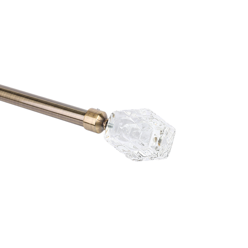 Large square trapezoidal column crystal curtain rod