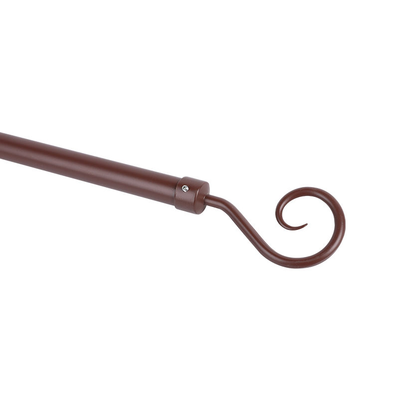 Copper single hook plastic curtain rod