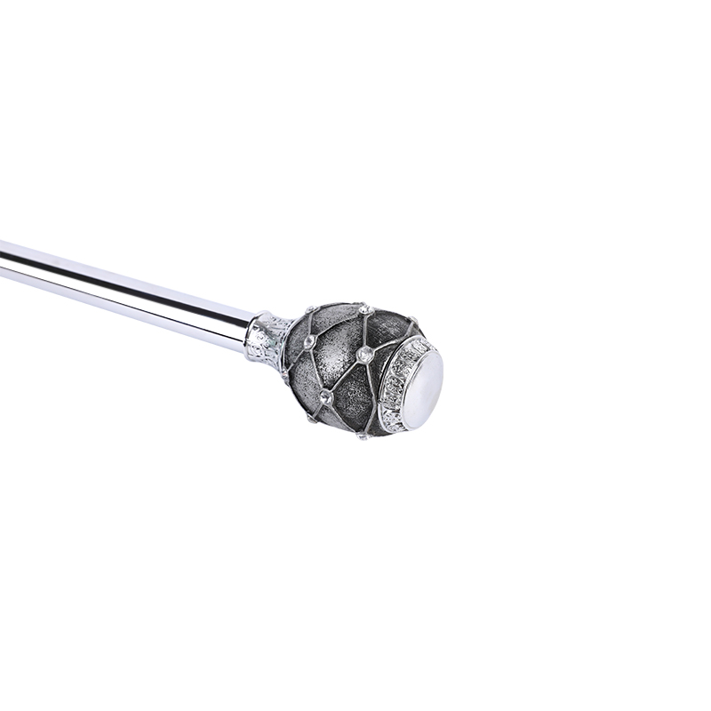 Elliptical resin curtain rod with drill