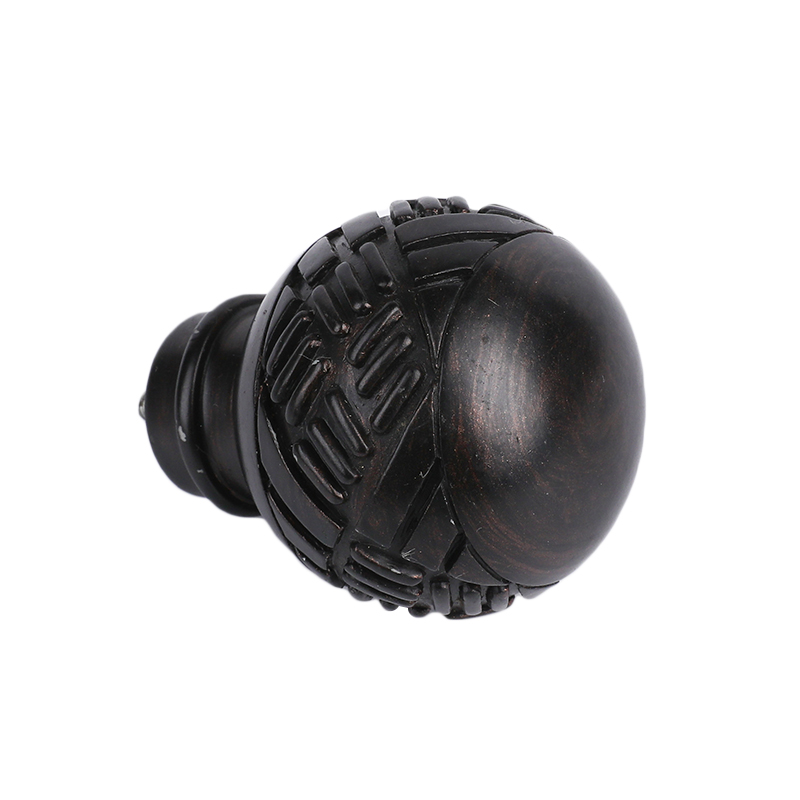 Round-headed resin curtain finial