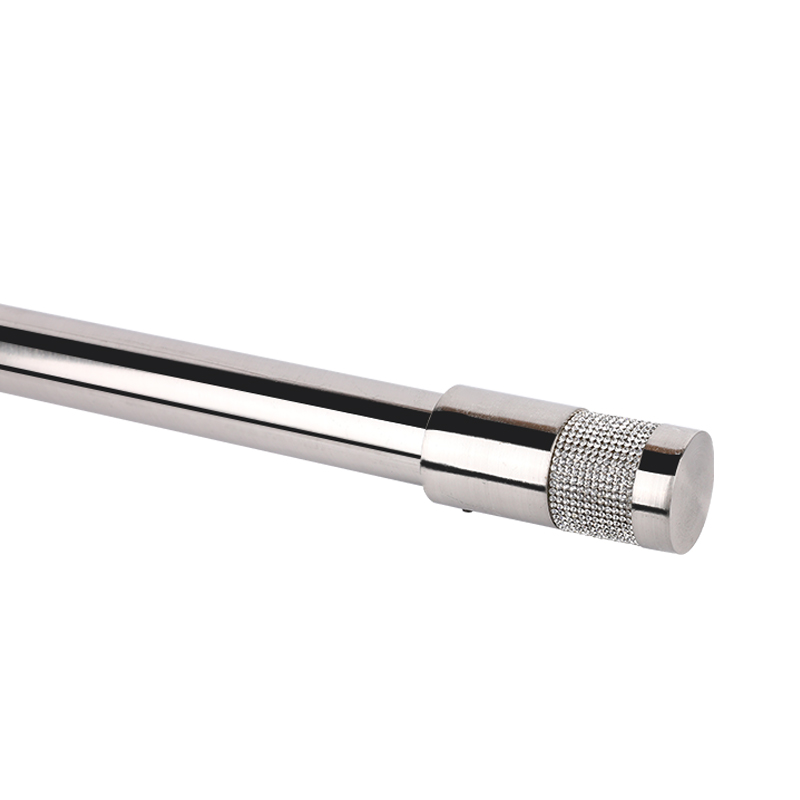 Chrome plated straight curtain rod with drill chain