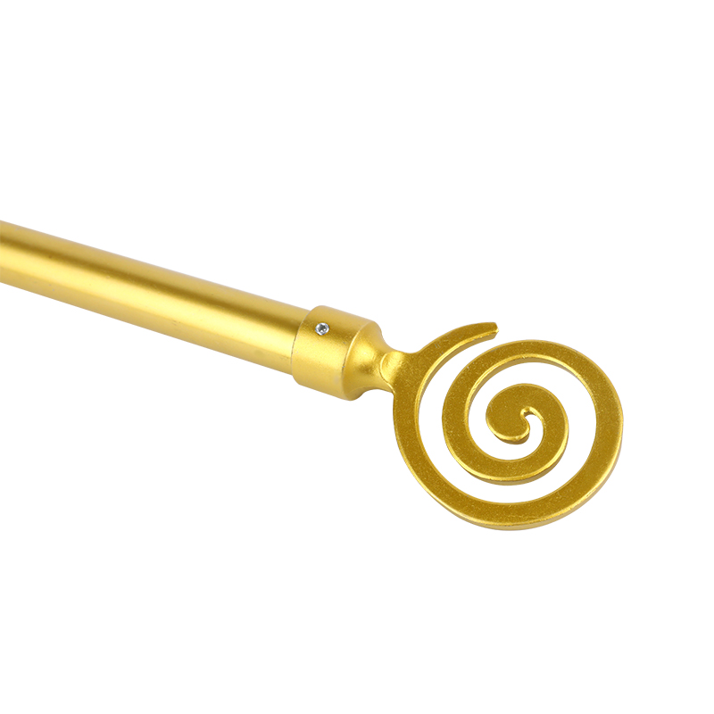 Imitation gold lollipop shaped curtain rod