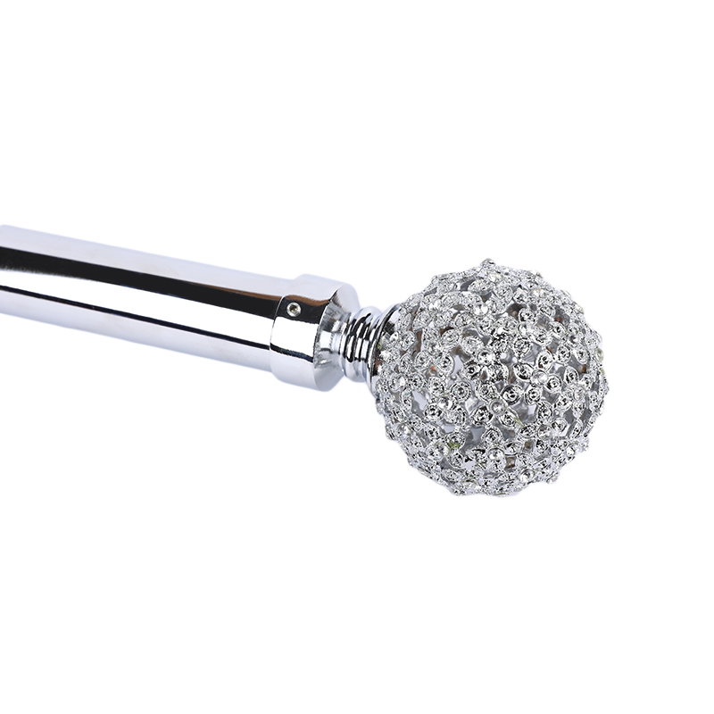 Spherical luxury zinc alloy curtain rod